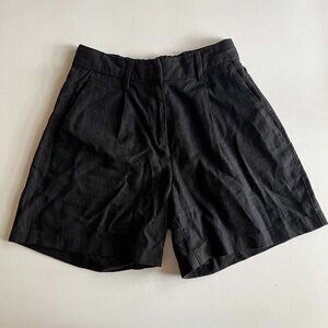 High Rise Black Linen Shorts Women's size XS
